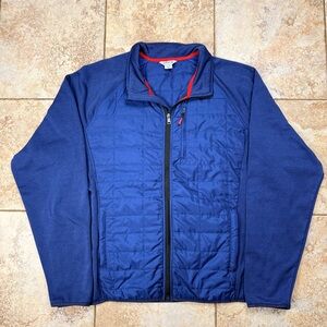 Orvis Men's Blue Lightweight Padded Fleece Full Zip Jacket